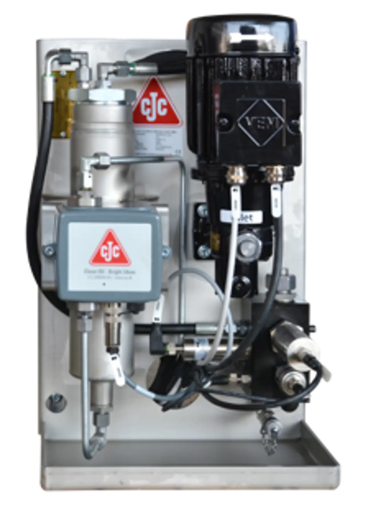 Condition-monitoring unit with sensor and pump assembly.