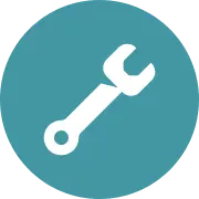 Spanner symbol representing lower maintenance effort and fewer service interventions.