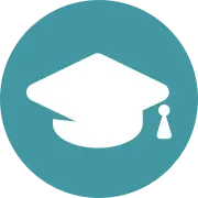 Graduation cap symbol representing specialist knowledge and long-term industry experience.