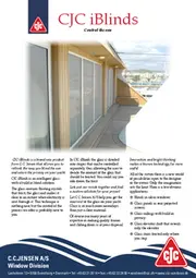 CJC iBlinds brochure showing integrated blinds solutions for marine glass applications.