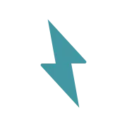 Lightning bolt symbol representing increased power and energy consumption.