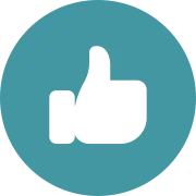 Thumbs-up symbol representing controlled oil flow under stable pressure and conditions.
