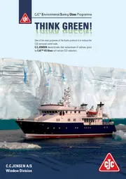 Environmental Saving Glass brochure featuring ES glass solutions for energy-saving marine applications.