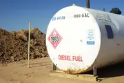 Diesel fuel tank.
