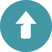 Upward arrow symbol representing high capacity and extended service life.