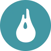 Droplet icon representing oxidation and sludge formation in oil.