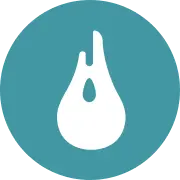 Oil degradation icon representing elimination of sludge deposits inside the engine.