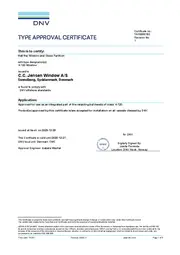 Type approval certificate for H120 window, 1200 × 1500 mm, F-21070.